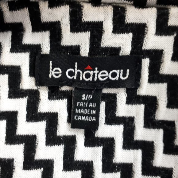 Le Chateau Black White Zig-zag Pattern Blazer - Picture 13 of 15